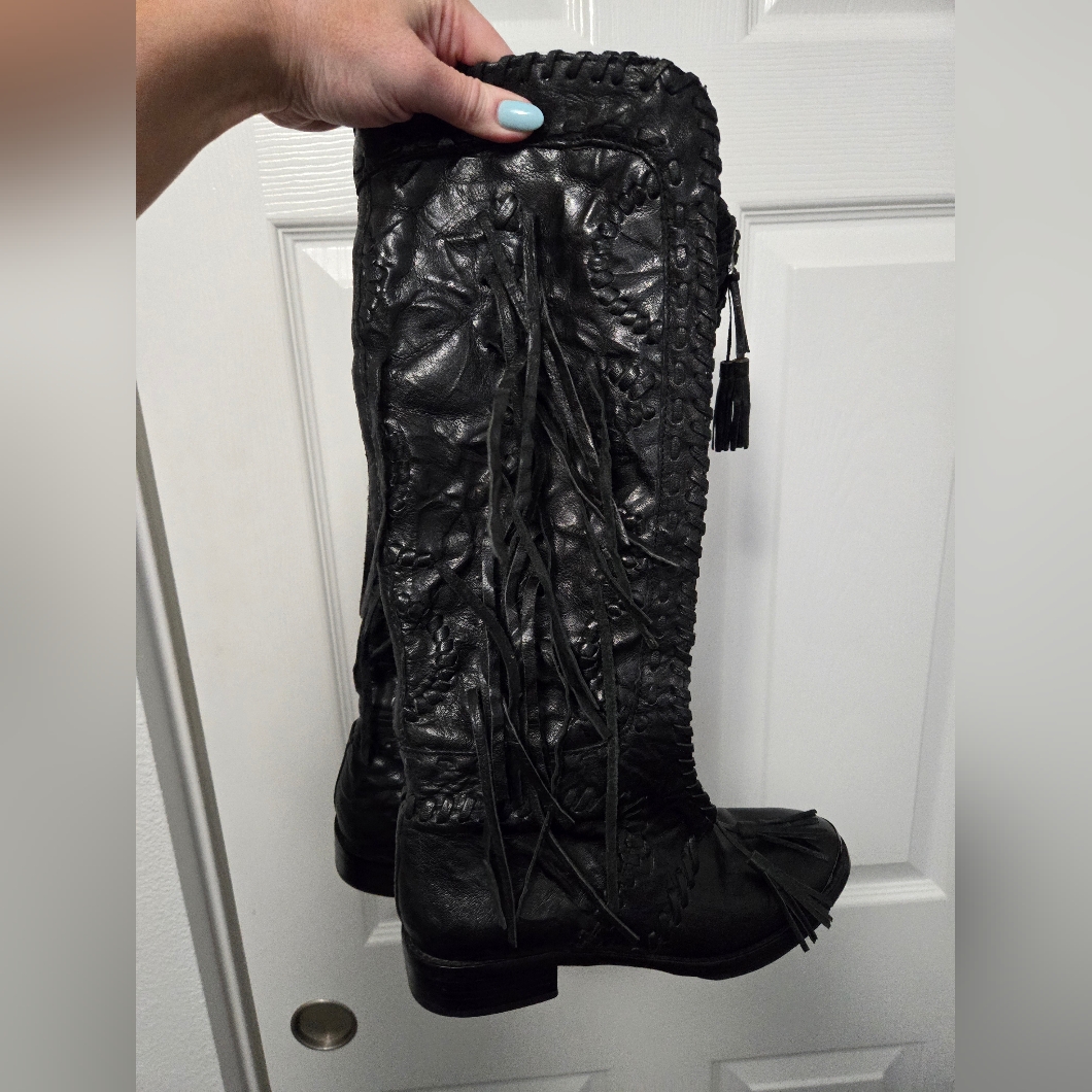 Sam Edelman Fringe Cowboy Boots